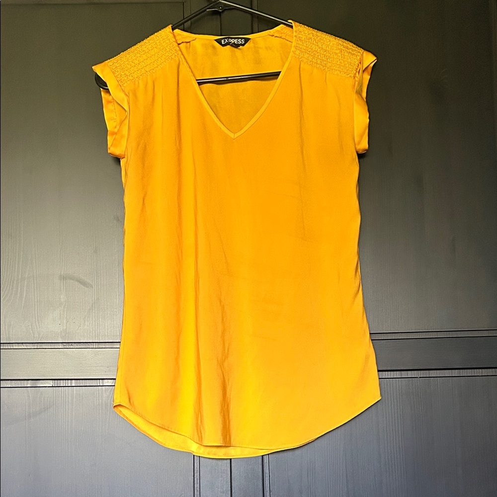 Express Women's Golden Yellow Blouse